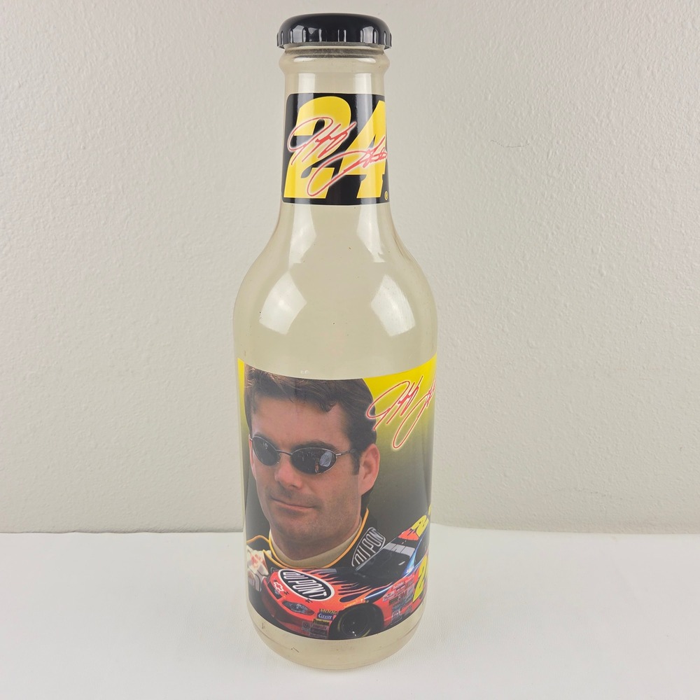 Large VTG Jeff Gordon NASCAR #24 Snack Factory Coin Bank 20" Bottle 1997 Racing